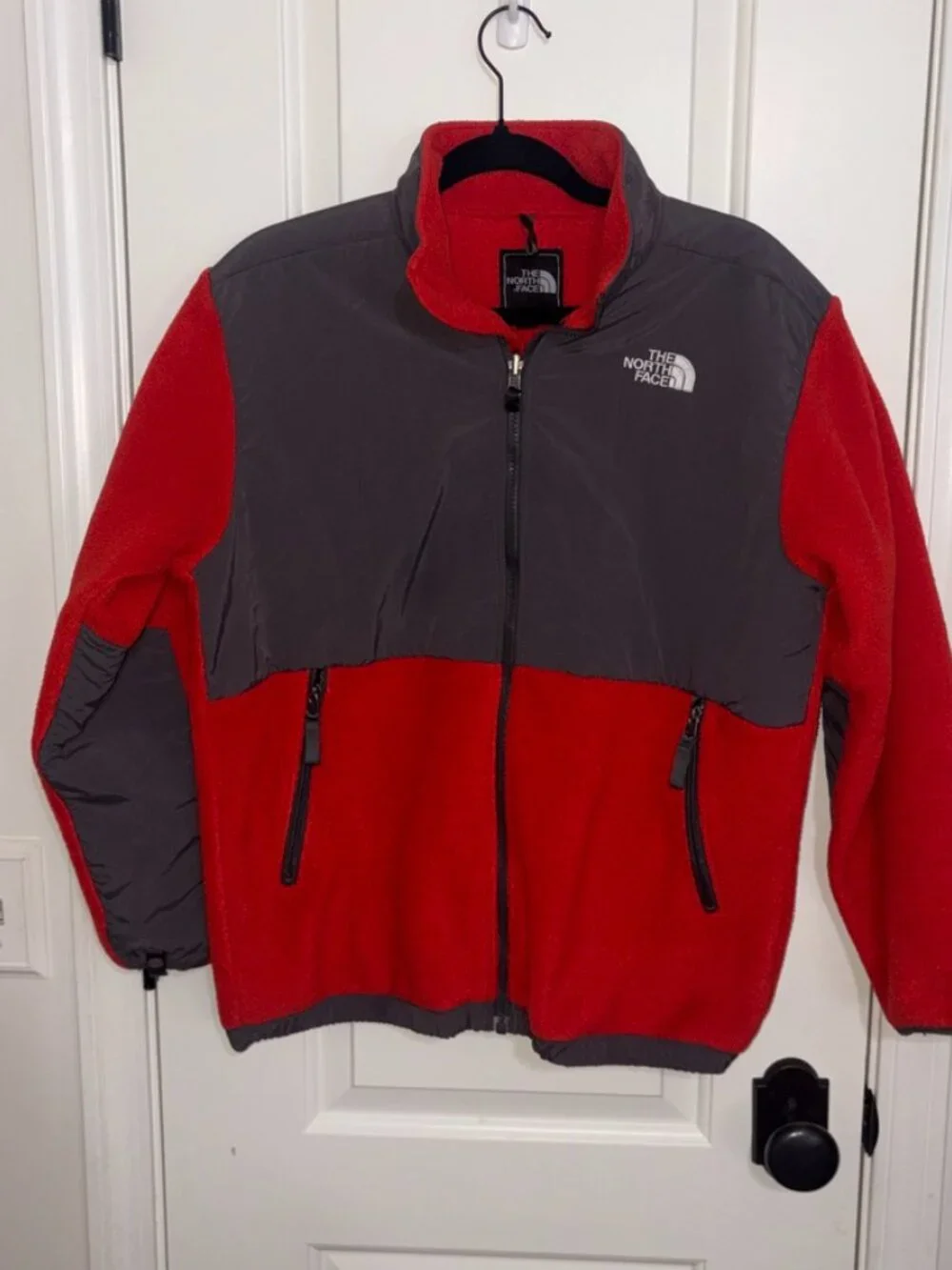 Boys' The North Face Denali Full-Zip Fleece Jacket Burnt Orange Red size XL